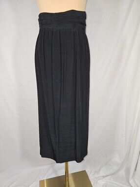 Black High-Waist Knee Length Skirt - Classic Women's Skirt